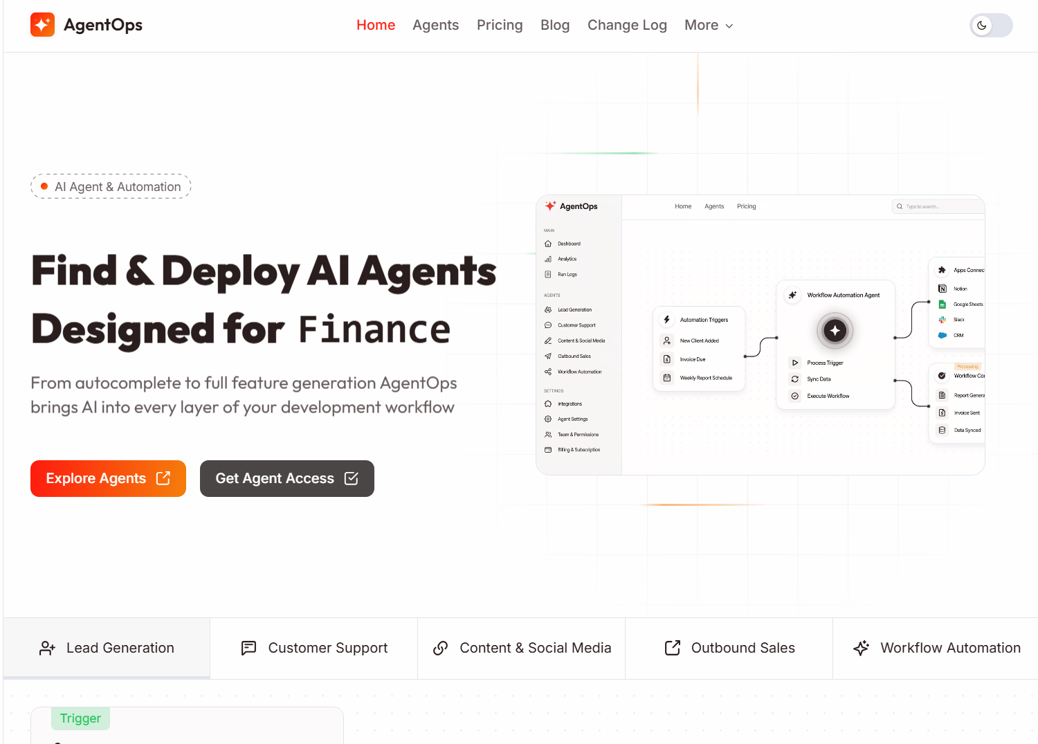 AgentOps - Framer AI Agent Template